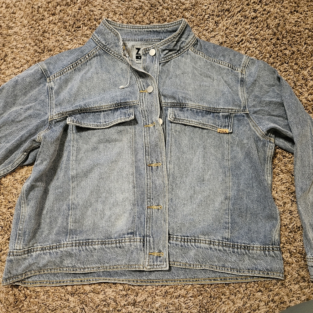 Zyia Faded Indigo Crossroads Denim Jacket